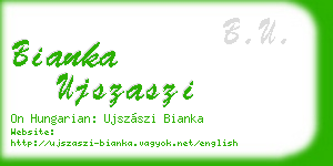 bianka ujszaszi business card